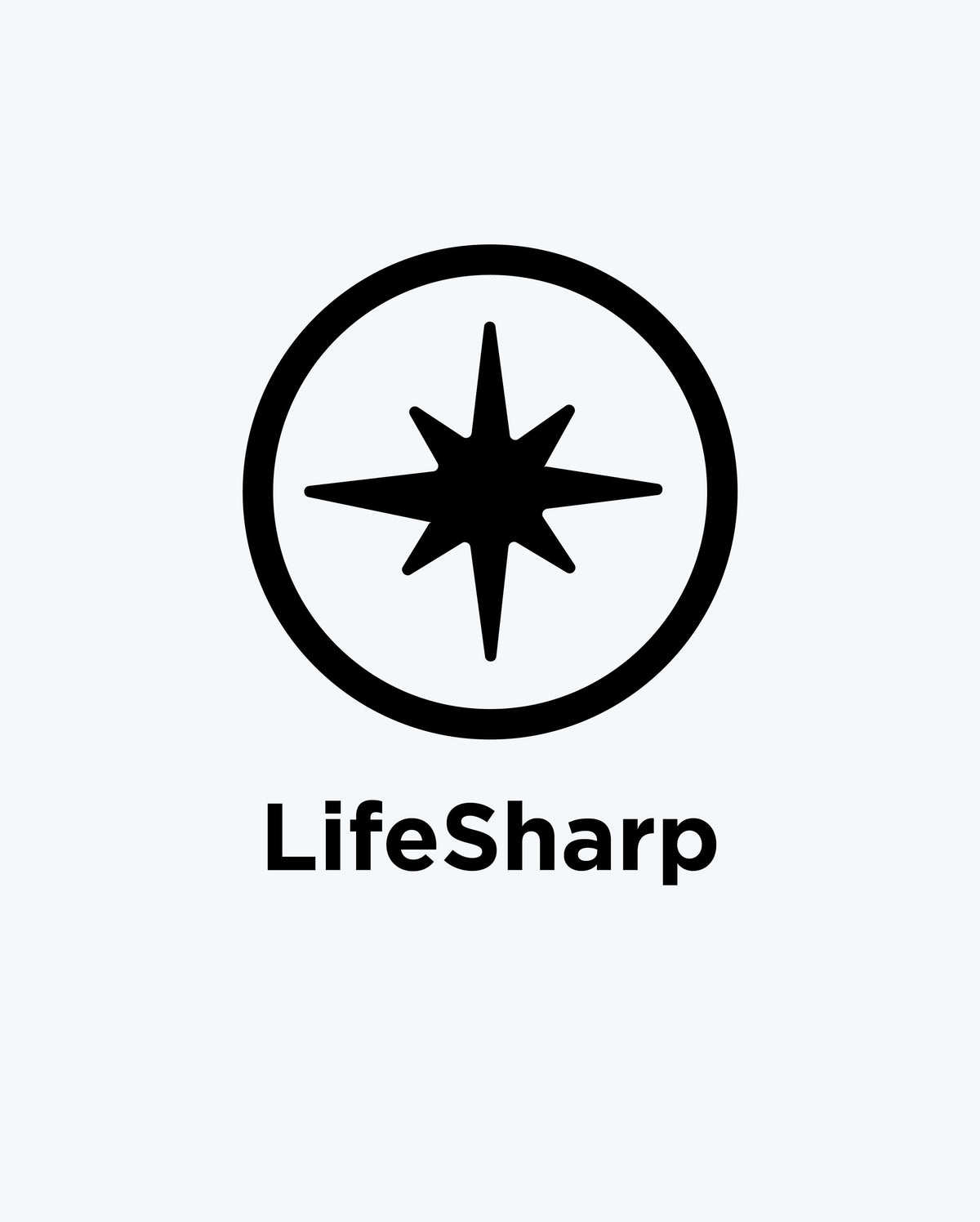 Black LifeSharp Logo with Star Symbol - Knife Service Program | Benchmade Knife Co.