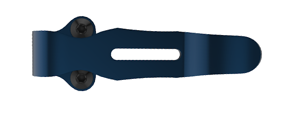 Blue PVD 2-Hole Deep Carry Pocket Clip - Side View | Benchmade Knife Co.