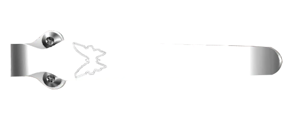Satin Split Arrow Pocket Clip - 2 Hole Design | Benchmade Knife Co.