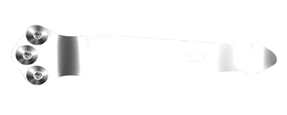 Satin Steel 3-Hole Modified Pocket Clip - Side View | Benchmade Knife Co.