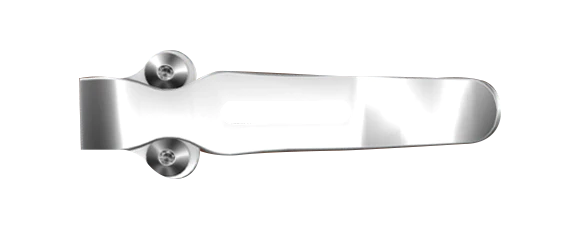 Satin Stainless Steel Standard Pocket Clip - Top View | Benchmade Knife Co.