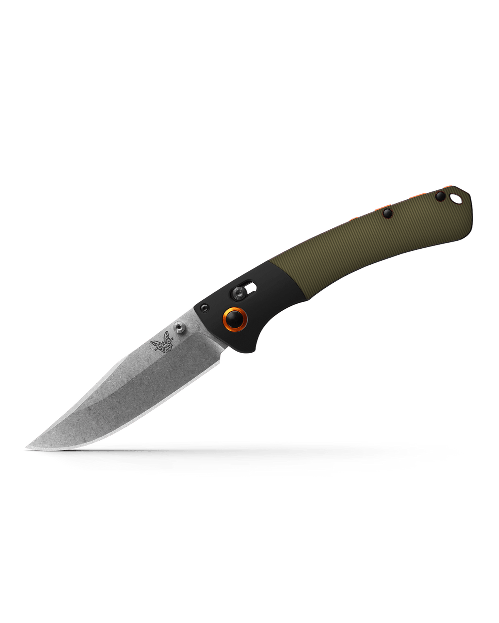 Custom Crooked River OD Green Handle - Angled View | Benchmade Knife Co.