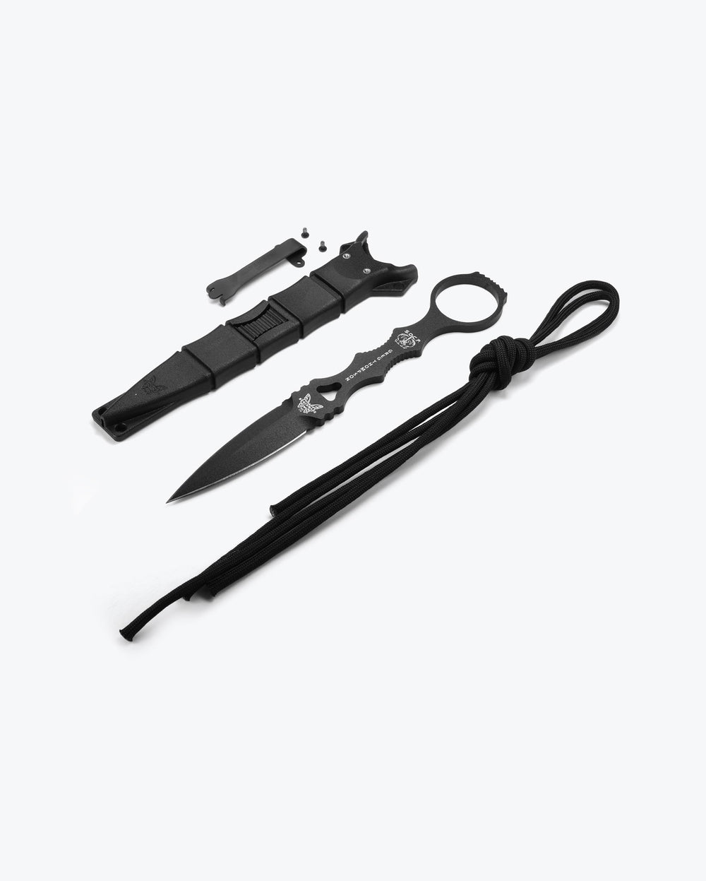 Benchmade SOCP® Dagger Black Sheath complete kit components - Exploded View | Benchmade Knife Co.