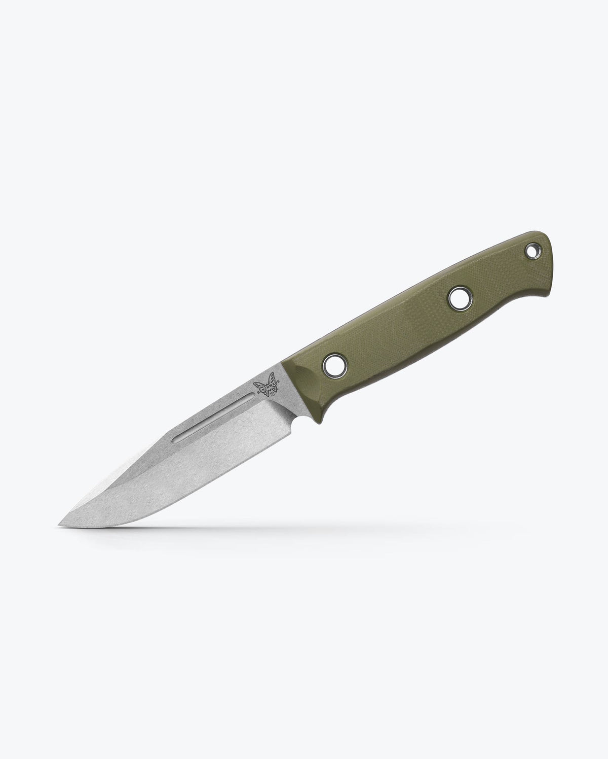 Bushcrafter OD Green G10 Drop-point - Angled Side Profile | Benchmade Knife Co.