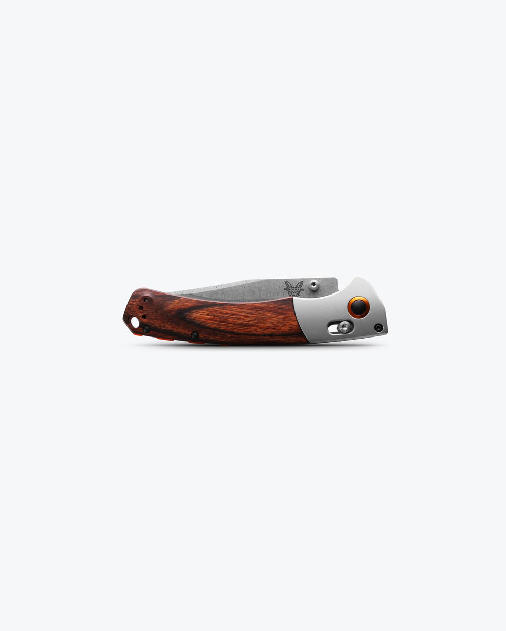 Benchmade Crooked River Gray Aluminum & Wood Clip-Point - Closed Profile | Benchmade Knife Co.