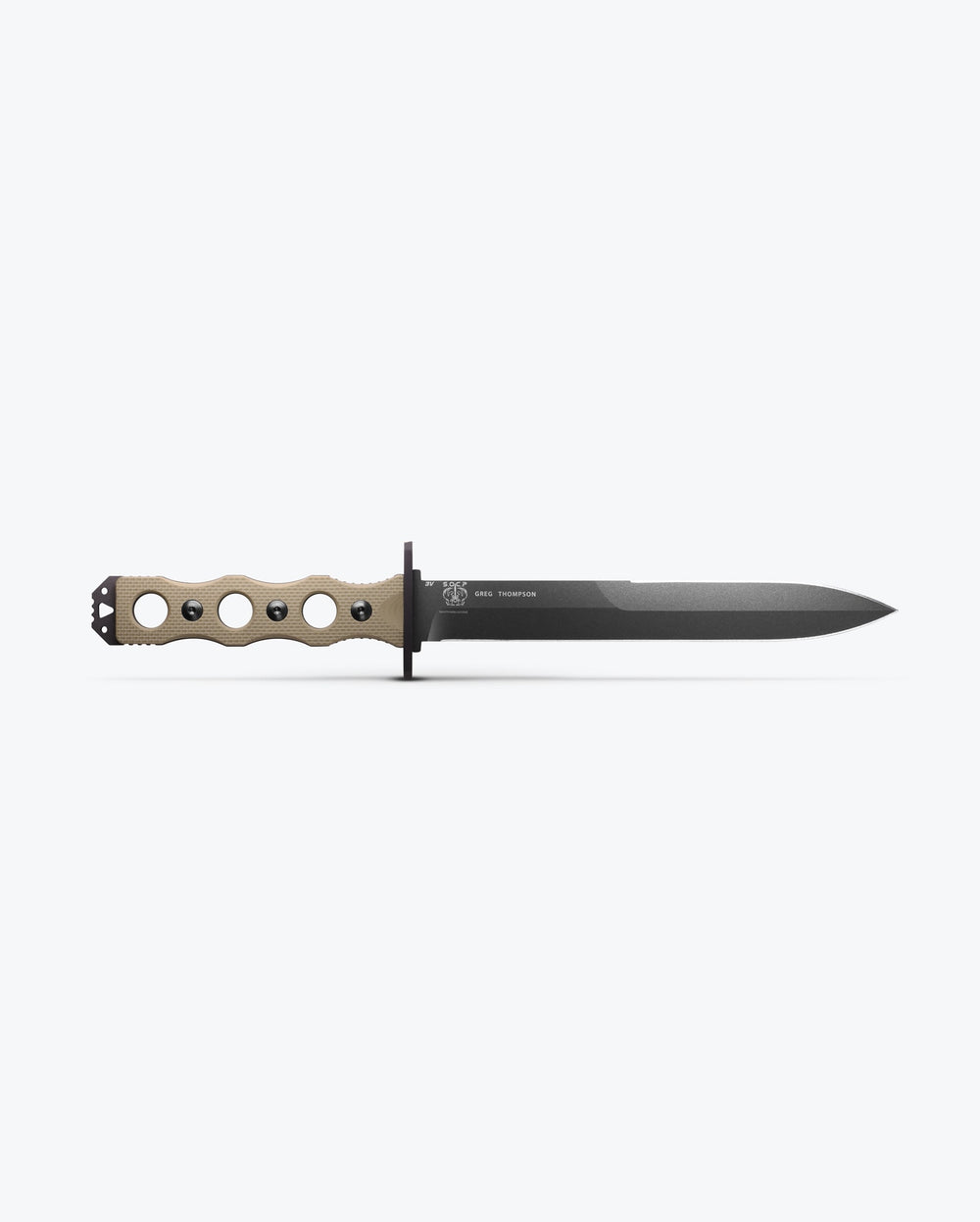 SOCP® Fixed Blade Desert Tan G10 - Reverse Side Profile | Benchmade Knife Co.