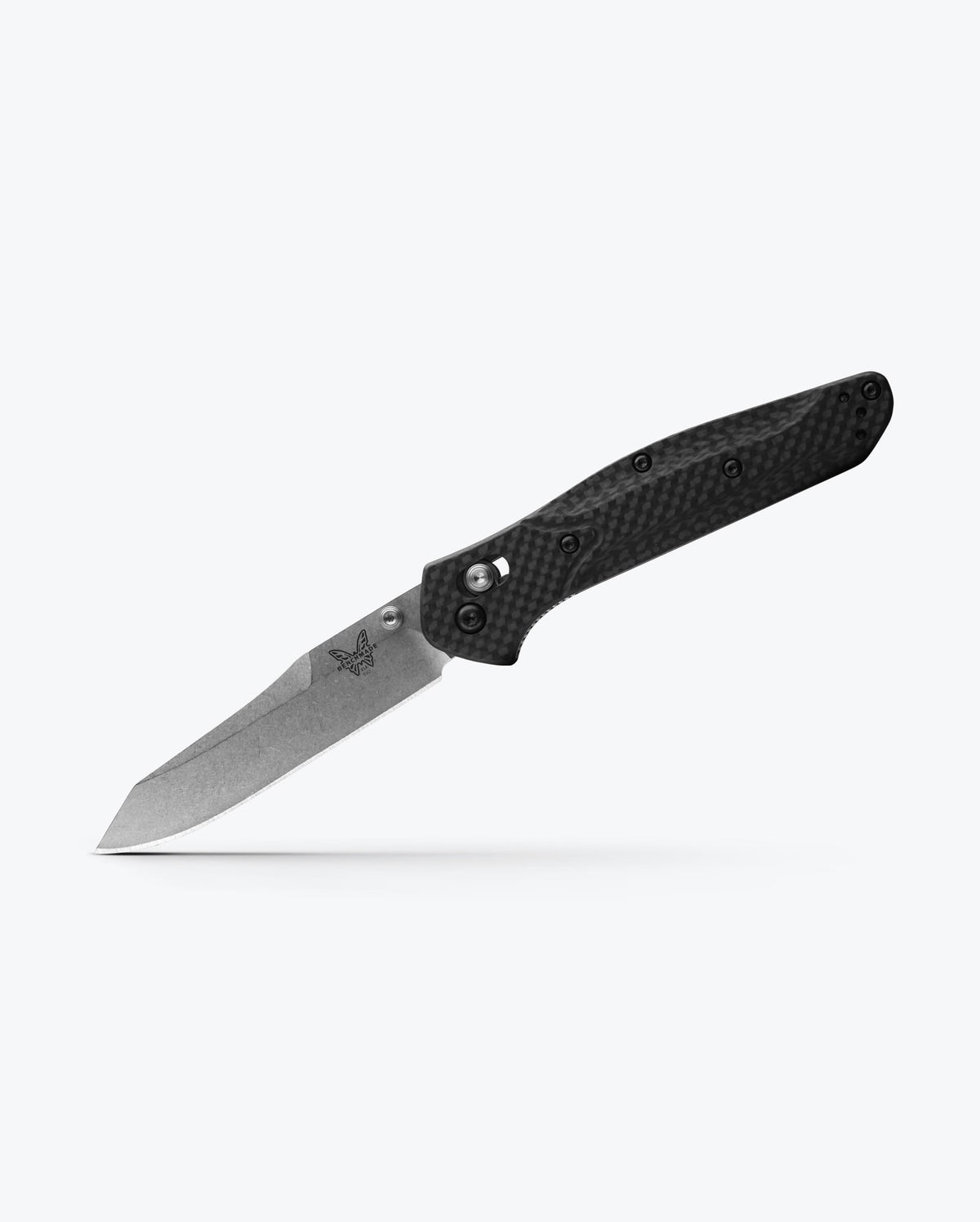 Benchmade 940-1 Osborne Carbon Fiber Knife - Angled View Open | Benchmade Knife Co.