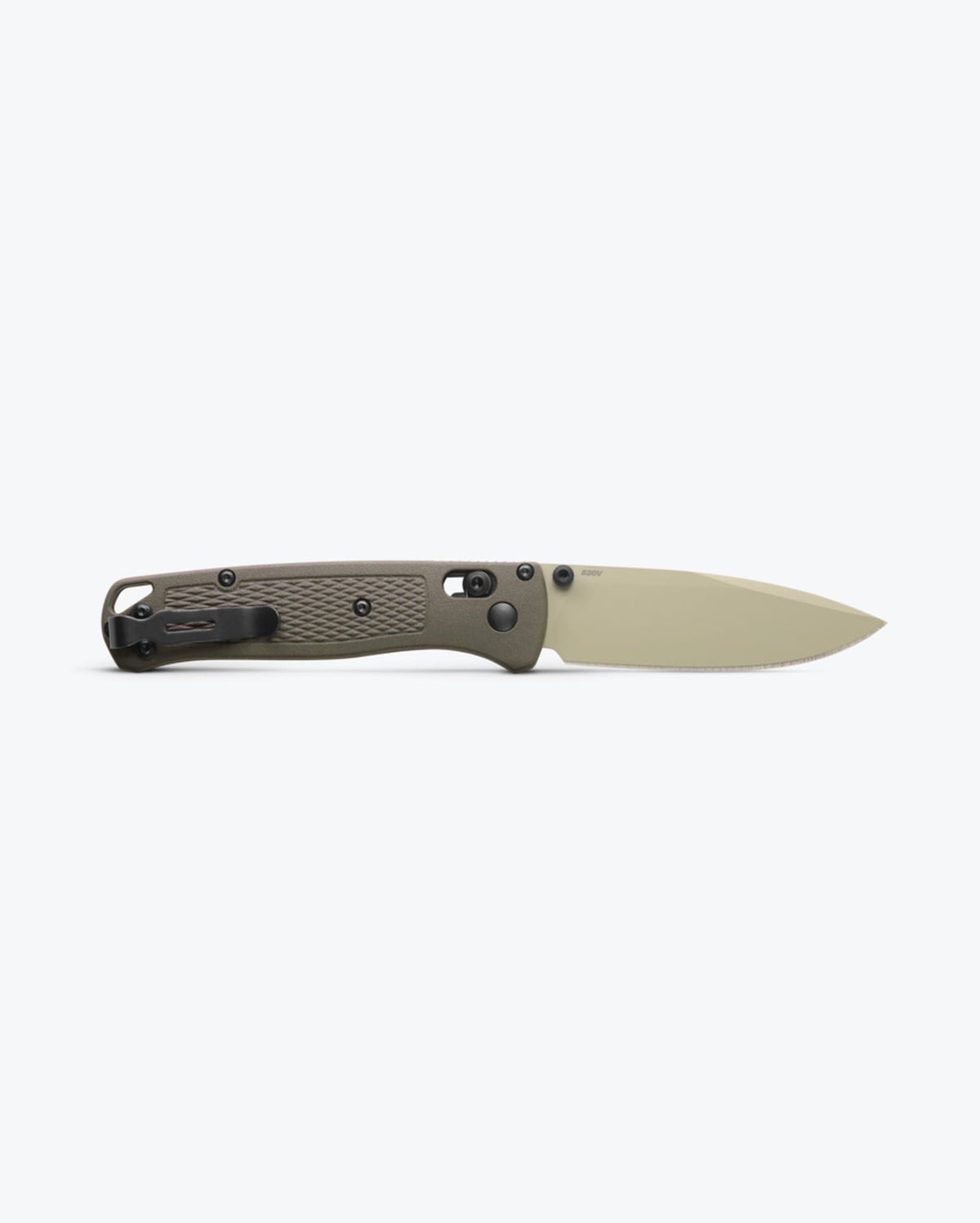 Bugout® Dark Olive Grivory - Back View Open | Benchmade Knife Co.
