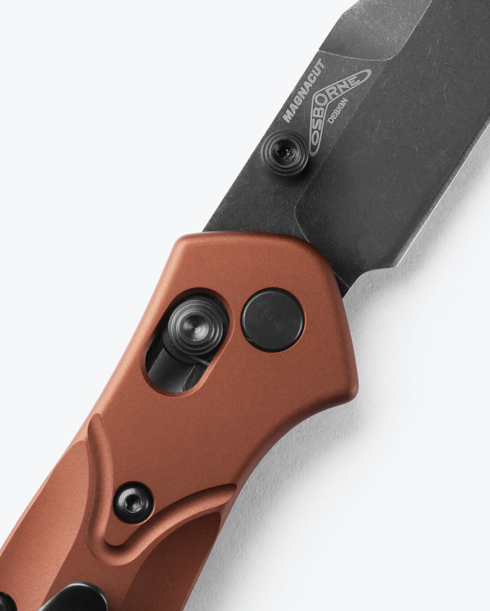 Osborne Burnt Copper Aluminum - Close Up AXIS Lock Detail | Benchmade Knife Co.