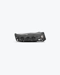 Mini Auto Adamas® Marbled Carbon Fiber Drop-point - Closed Handle Front View | Benchmade Knife Co.
